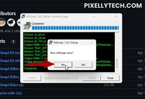 AltSnap Installation Click Yes To Run Altsnap