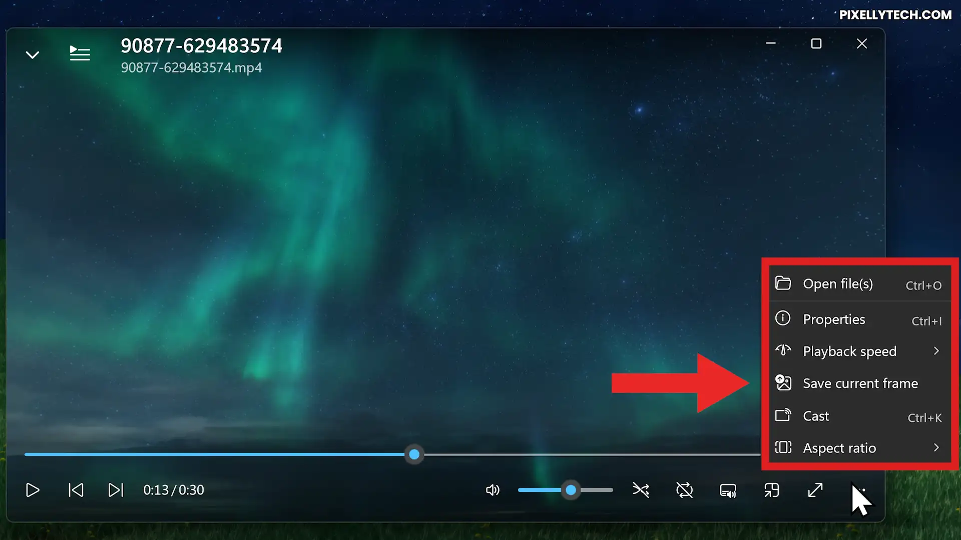 Screenbox Save Current Frame Option